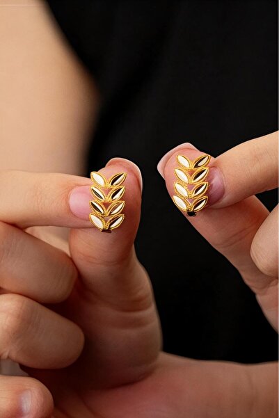 Çgk Çiğdem Gürel Kuyumculuk Ajdalı Başak Altın Küpe