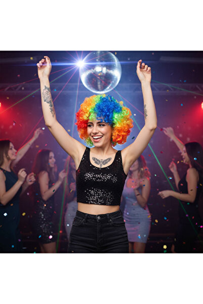 Animated Party And Clown Wig - Colorful