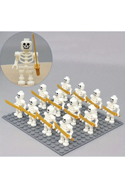 Choice مجموعة مكعبات بناء جيش الهيكل العظمي باللون الأبيض مكونة من 3 قطع لشخص...