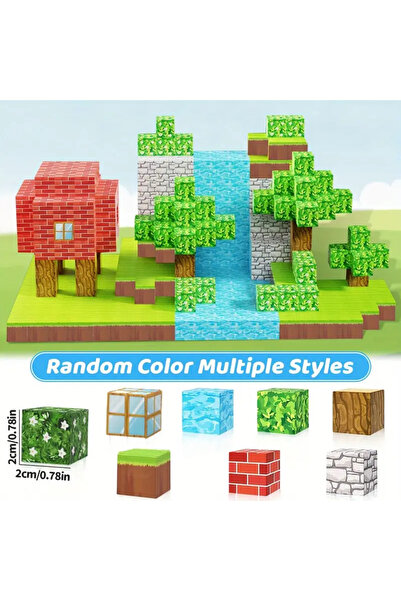 Ay&tel kids wear collections 100 Parça Minecraft Temalı Manyetik Blok - Zeka ...