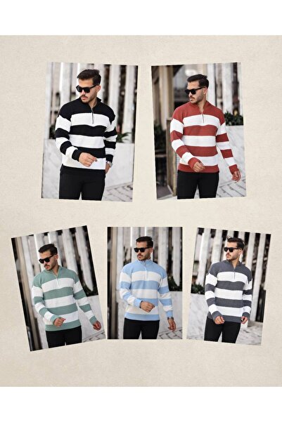 LiewenKlader Erkek Kışlık Fermuarlı Yaka Triko