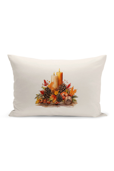 Bertille Home Φθινοπωρινή σειρά - Κάλυμμα μαξιλαριού με ριχτάρι διπλής όψης (...