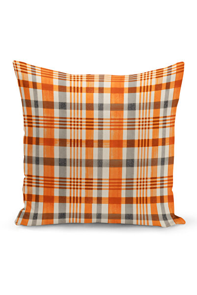 Bertille Home Autumn Plaid Series Double Side Printed Throw Pillow Case (Hall...