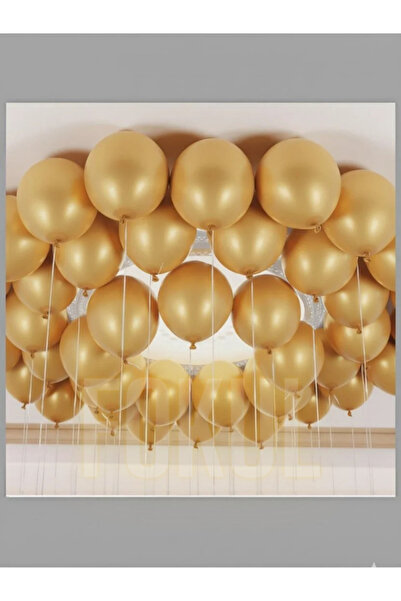 FOKUL 25 Gold Balloons - Balloon String - 100 Balloon Tape Adhesives - Birthday Bride Balloon Set