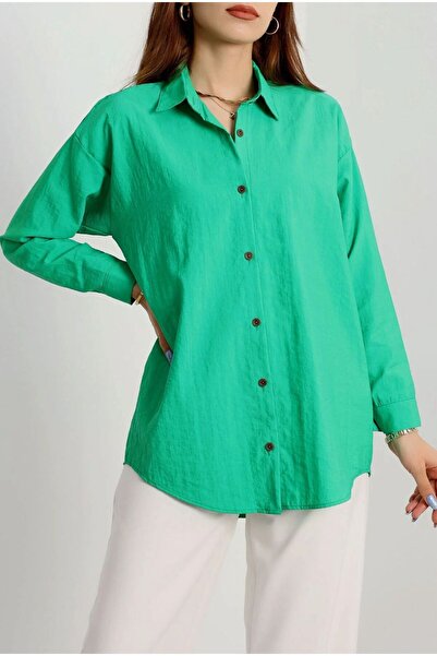 MODA Oversize Yeşil Gömlek