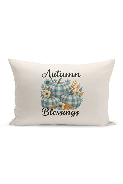 Bertille Home Φθινοπωρινή καρό σειρά με εμπριμέ κάλυμμα μαξιλαριού διπλής όψη...