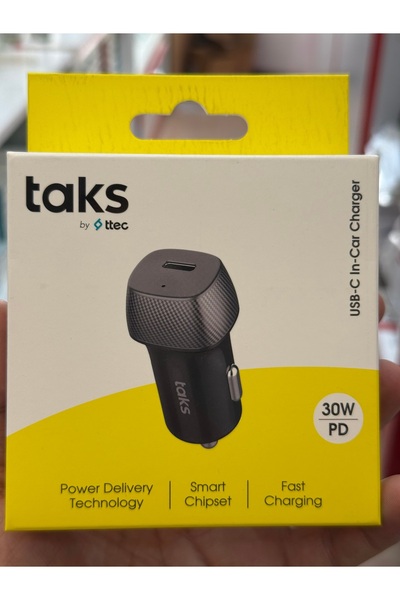 Ttec Taks 5CP01S taks CP01 30W PD USB-C Araç Hızlı Şarj Aleti , Siyah