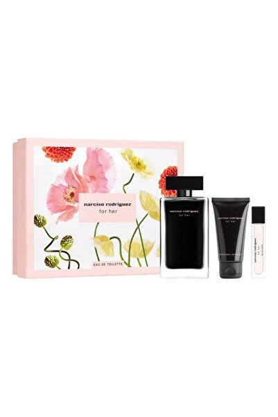 Narciso Rodriguez Narciso Rodriguez For Her Gift Set, 100ml Eau de Toilette + 50ml Body Lotion + 10ml Eau de Toilette