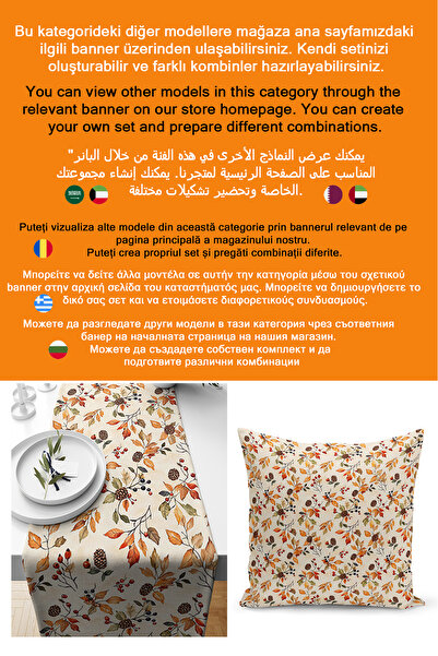 Bertille Home Autumn Plaid Series Double Side Printed Throw Pillow Case (Halloween Autumn Cushion Cover)