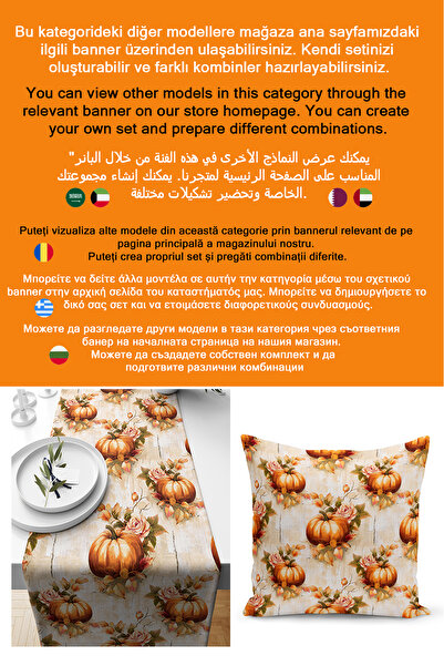 Bertille Home Autumn Plaid Series Double Side Printed Throw Pillow Case (Halloween Autumn Cushion Cover)