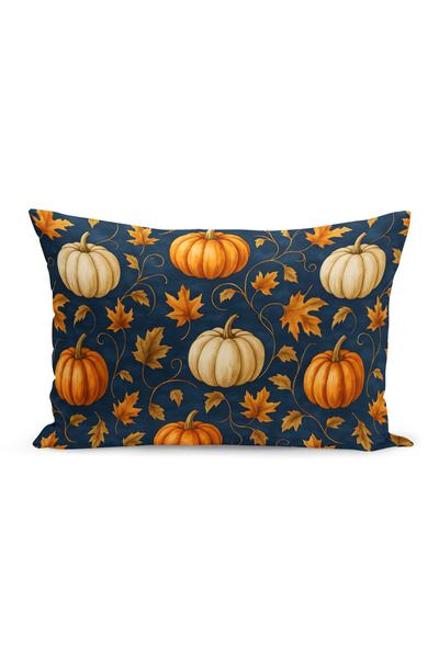 Bertille Home Autumn Plaid Series Double Side Printed Throw Pillow Case (Halloween Autumn Cushion Cover)