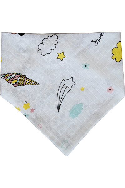 Baby Minik Triangle Scarf Muslin Apron 4 Pieces