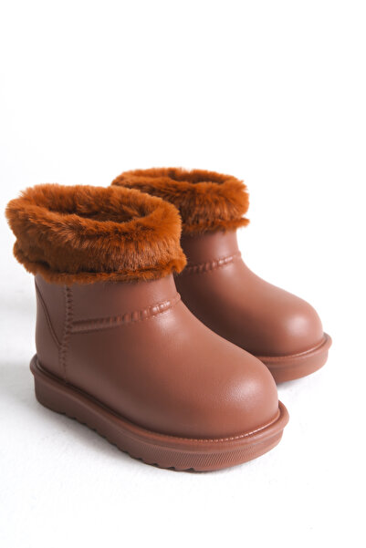 Moda Lime Μπότες βροχής Ανθεκτικές στο κρύο και εύκολο να φορεθούν Παιδικές χειμερινές μπότες με ελαστική αντιολισθητική σόλα με γούνα