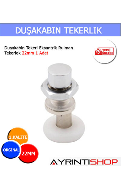 AYRINTISHOP Duşakabin Tekeri Eksantrik Rulman Tekerlek 22mm 1 Adet