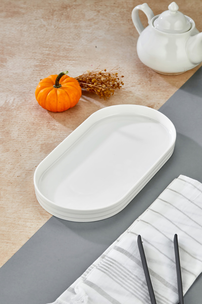 Le Paon 32 Cm Kahvaltı ve Sunum İçin Porselen Servis Tabağı