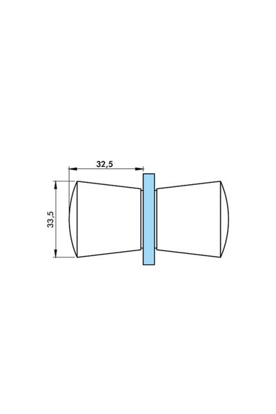 AYRINTISHOP Duşakabin Cam Kapı Kırılmaz Metal Krom Kaplamalı Kulplar 1. Kalite