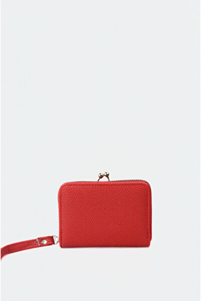 Mazel Design 9327 Genuine Leather Zippered Card Holder, Coin Imported Women's Wallet - Multi-Pocket, with Wrist Strap