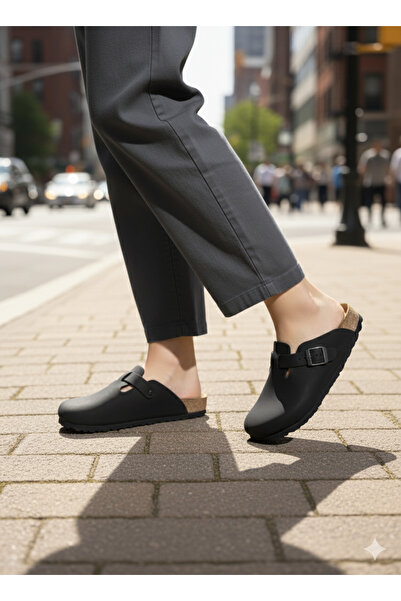 Uniqueqoop Oslo Hakiki Mantar Taban Dana Derisi Unisex Terlik