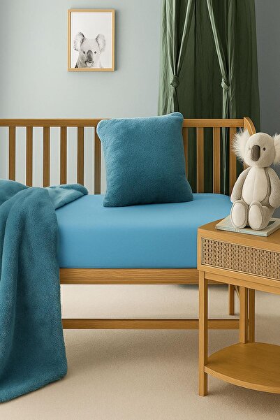 COTENCONCEPT 3 Pieces Cotton and Elastic 60 X 120 X 15 cm Combed Cotton Baby Bedsheet