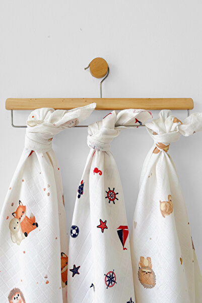 COOLMINIES طقم بطانية موسلين 3 قطع - بطانية أطفال حديثي الولادة، 100% قطن، 80...