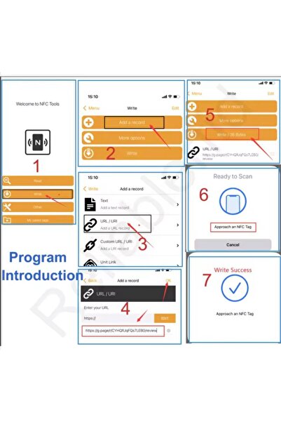 NFC بطاقة تقييم قوقل ماب قابلة للبرمجة