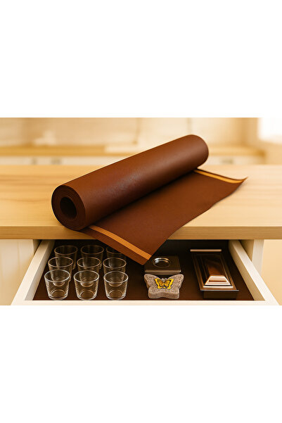 Perisfer Yapışabilir Kahverengi 9mt Çek Kopar Kaymaz-Kaydırmaz Çekmece Dolap ...