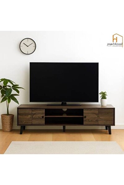 Al Saada Home وحدة تلفزيون فاخرة - 160×40×45 سم - بني