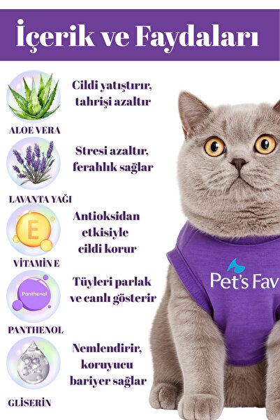 Pets Fav Kedi Bit Pire Kene ve Parazit Önleyici Kuru Köpük Şampuanı
