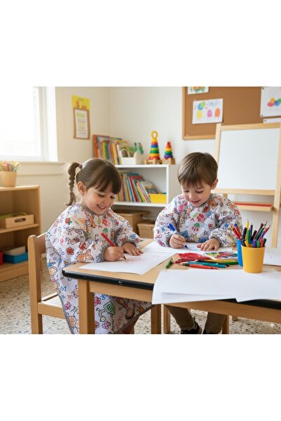 yorni 7-12yaş, %100 Sıvı Geçirmez, Makinede Yıkanabilir, Çocuk Aktivite, Etkinlik, Boyama, Faaliyet Önlük