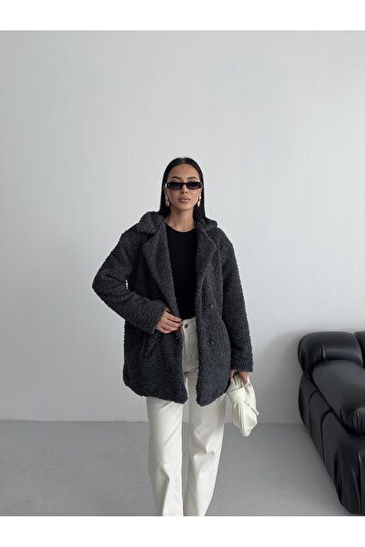 ALFUDO Moda Collection معطف شتوي نسائي من القطيفة بدون بطانة