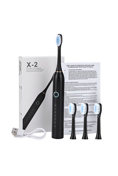 Choice فرشاة أسنان كهربائية سوداء بستة أوضاع للبالغين والأطفال فرشاة أسنان كه...