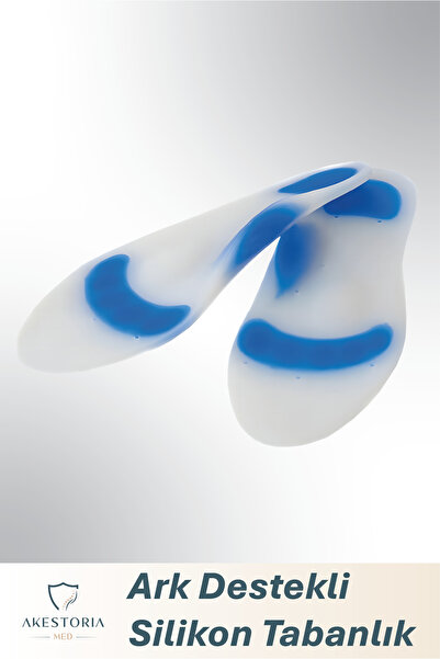 Akestoria Med Ark Destekli Silikon Tabanlık Anatomik Silikon Ayakkabı Düz Tab...