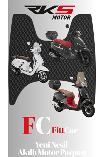 FittCar Rks Neon Letbe 125 Cc Yeni Nesil Motor Paspası Siyah