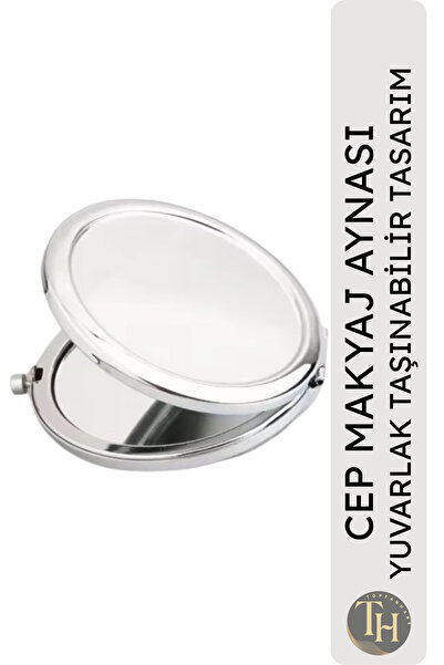 Toptanhane Cep Makyaj Aynası Yuvarlak Çanta İçi Büyüteçli Ayna Hediyelik Prom...