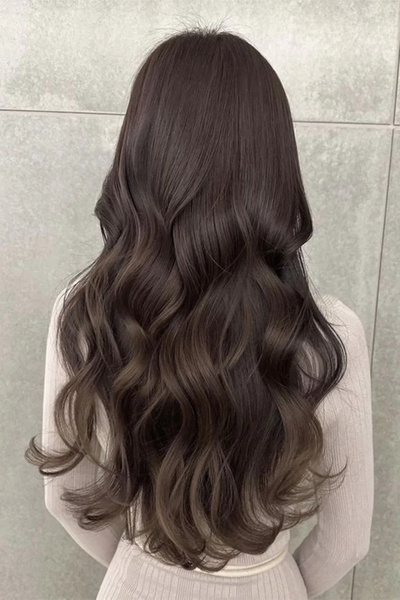 PRVT Yarımay Postiş - Yarım Ay Çıt Çıt Saç / Kestane Kahvesi / Dalgalı / 60cm - 6k