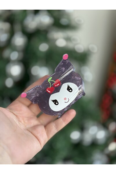 Queen Nelly İthal lüks sevimli büyük kedi kuromi kemik parlak siyah sedefli m...