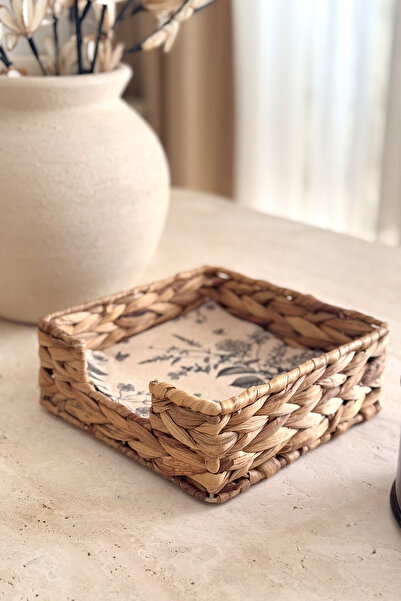 Dekorzdükkan Wicker Square Napkin Holder
