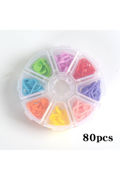 Choice 80 pcs Color knitting counter crochet hook marking, DIY sweater access...
