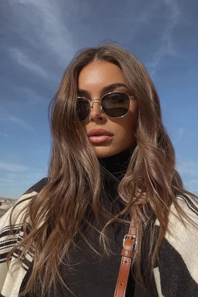 PRVT Yarımay Postiş - Yarım Ay Çıt Çıt Saç / Çikolata Kahve / Dalgalı / 60cm - 4#