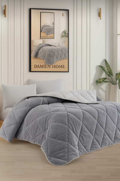 DAMIEN Single Luxury Gray Color Wellsoft Quilt Double-Sided 155X215