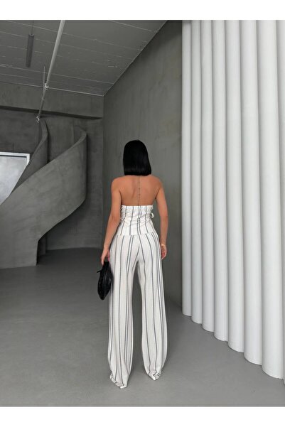 ARK MAĞAZALARI Back Low-Cut Neck Snap-On Double Suit