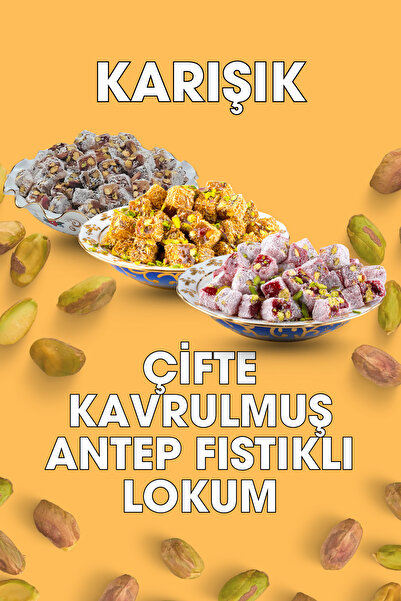 Arı Lokumları 1978 Çifte Kavrulmuş Antep Fıstıklı Karışık Lokum 1KG (Hindistan Cevizli - Narlı - Kadayıflı)