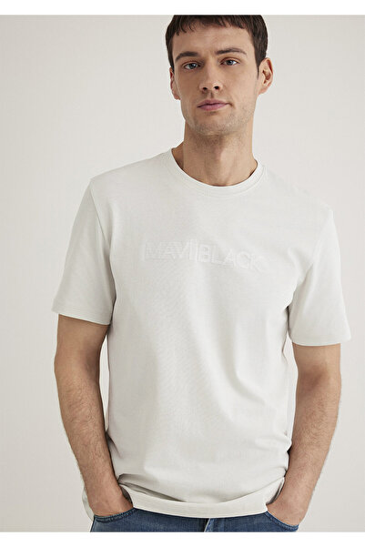 Mavi Μπλουζάκι με στάμπα σε εκρού χρώμα, κανονική εφαρμογή / κανονικό κόψιμο 0612643-70142