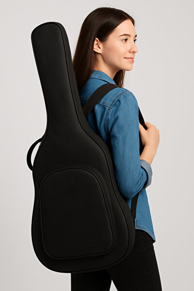 Erga Müzik KİNGBAG-06 SOFT CASE ELEKTRO GİTAR ÇANTASI-KILIFI-KALIN-SİYAH-FİTİL-KETEN-SU GEÇİRMEZ-GTRSİYAH006