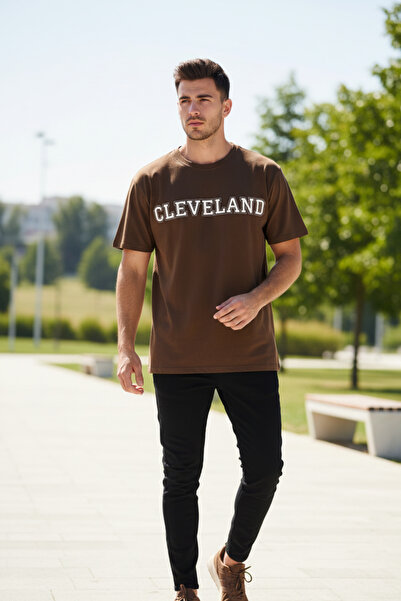 UNCİA OUTDOORS Μπλουζάκι Unisex από βαμβακερό μεγάλο μέγεθος με στάμπα με λαι...