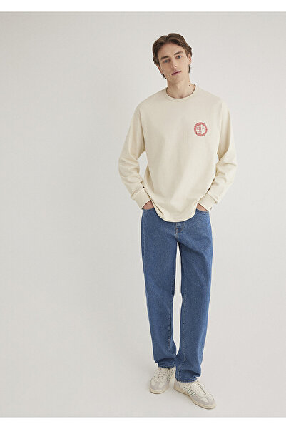 Mavi Довгорукава футболка з принтом, вільний крій 0612725-83108