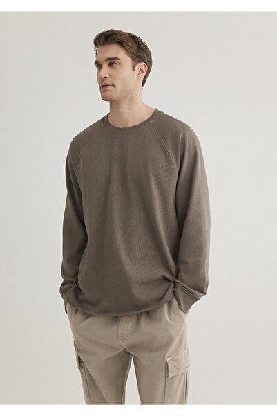 Mavi Hnědé tričko s dlouhým rukávem Regular Fit / Regular Fit 0612510 -70376