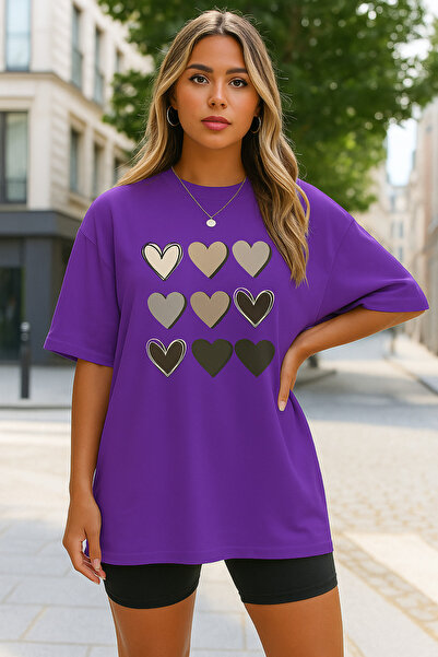 UNCİA OUTDOORS Tricou de bază pentru femei, cu imprimeu oversize, cu imprimeu...