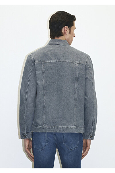 Mavi Loran Premium Blue Puslu Açık Gri Jean Ceket 0110003-86615