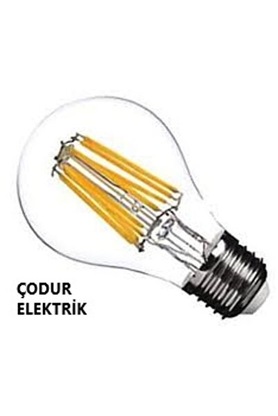 Osaka Light 6w = 50w Eşdeğer 2700 Kelvin Sarı Işık E27 Duylu Flamanlı Şeffaf Led Ampul 650 Lümen F Enerji Sınıfı